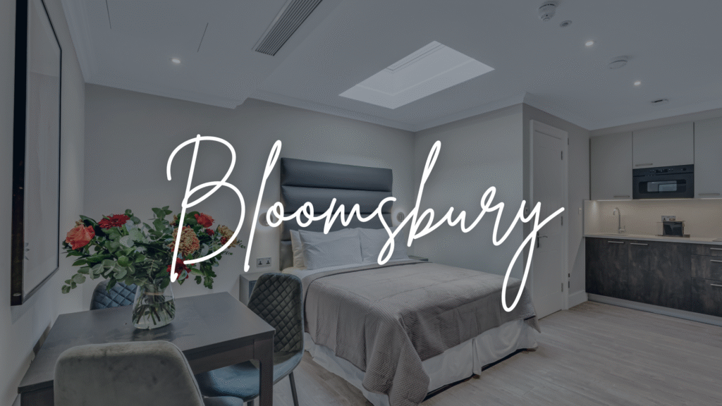 Bloomsbury studio with bed, kitchenette and dining desk—modern comforts in a central location